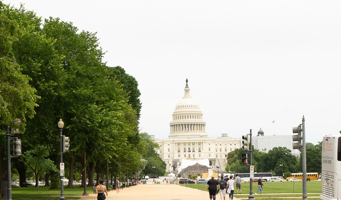 The U.S. Capitol viewed from the National Mall